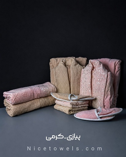 سرویس حوله ۱۰ تکه مخمل طرح کنزو (Kenzo)