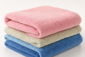 What is the difference between a two-sided cotton and velvet towel, and which is better for sensitive skin?
