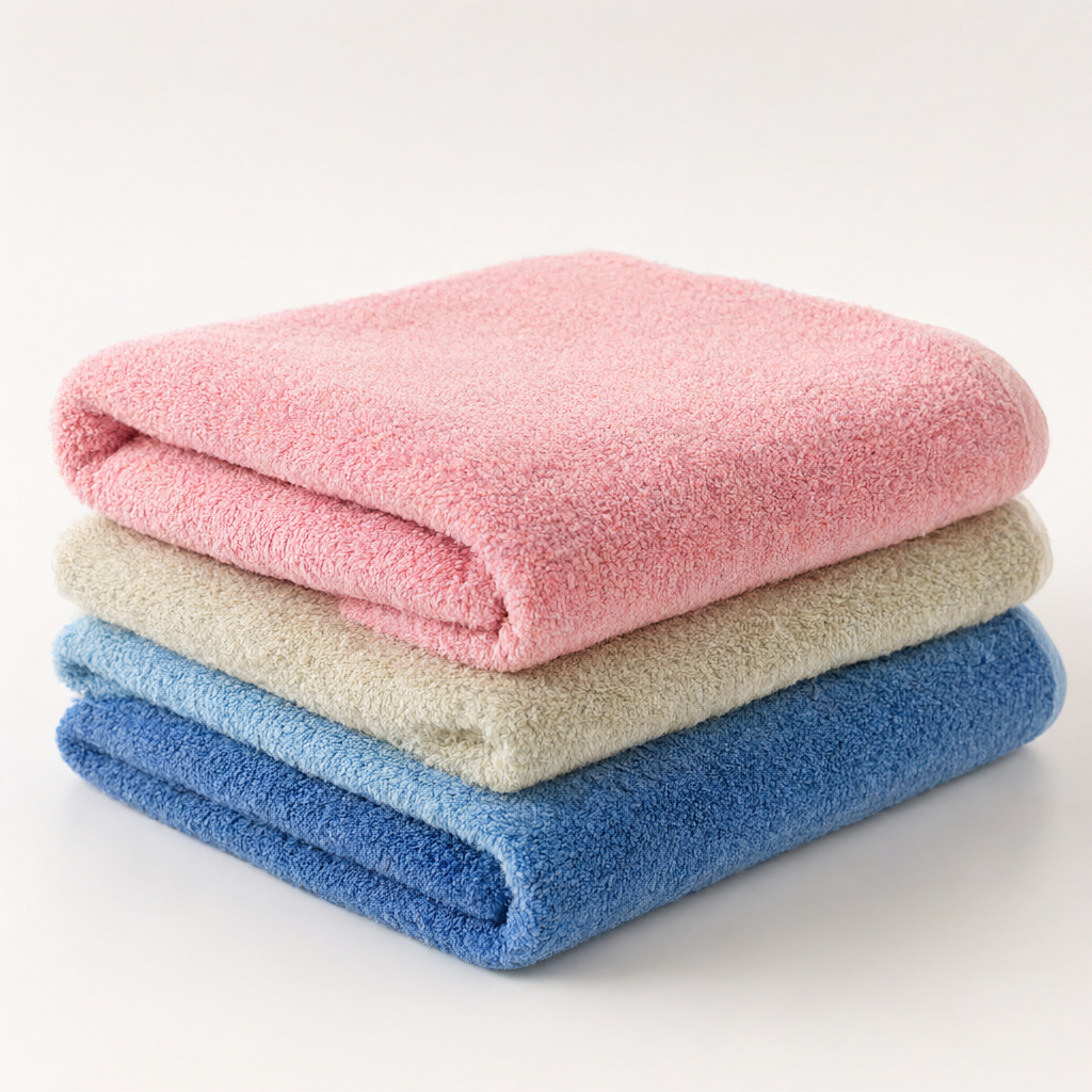 What is the difference between a two-sided cotton and velvet towel, and which is better for sensitive skin?