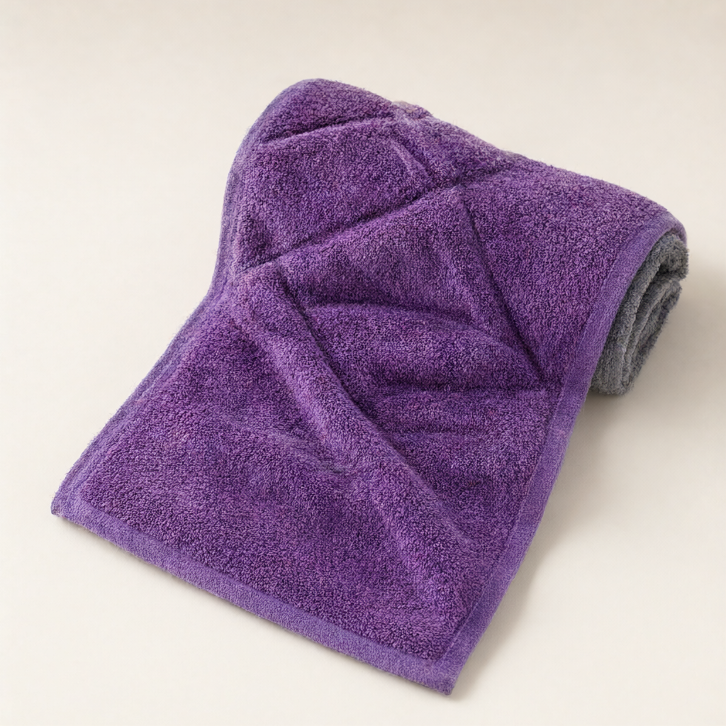 Why does a velvet towel shed lint, and what is the difference between it and the Doronkh towel?